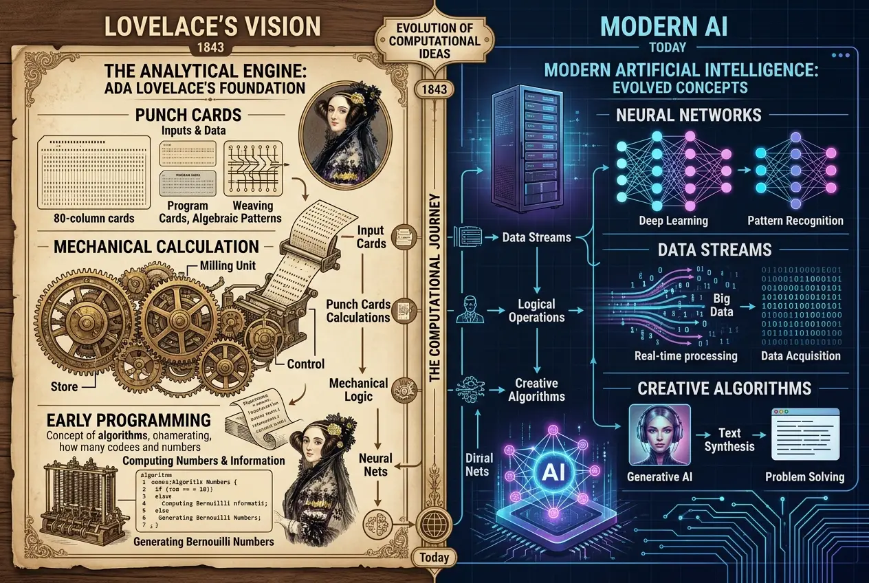 Visual explanation of Ada Lovelace: Did She Code Our Digital Future in 1843?