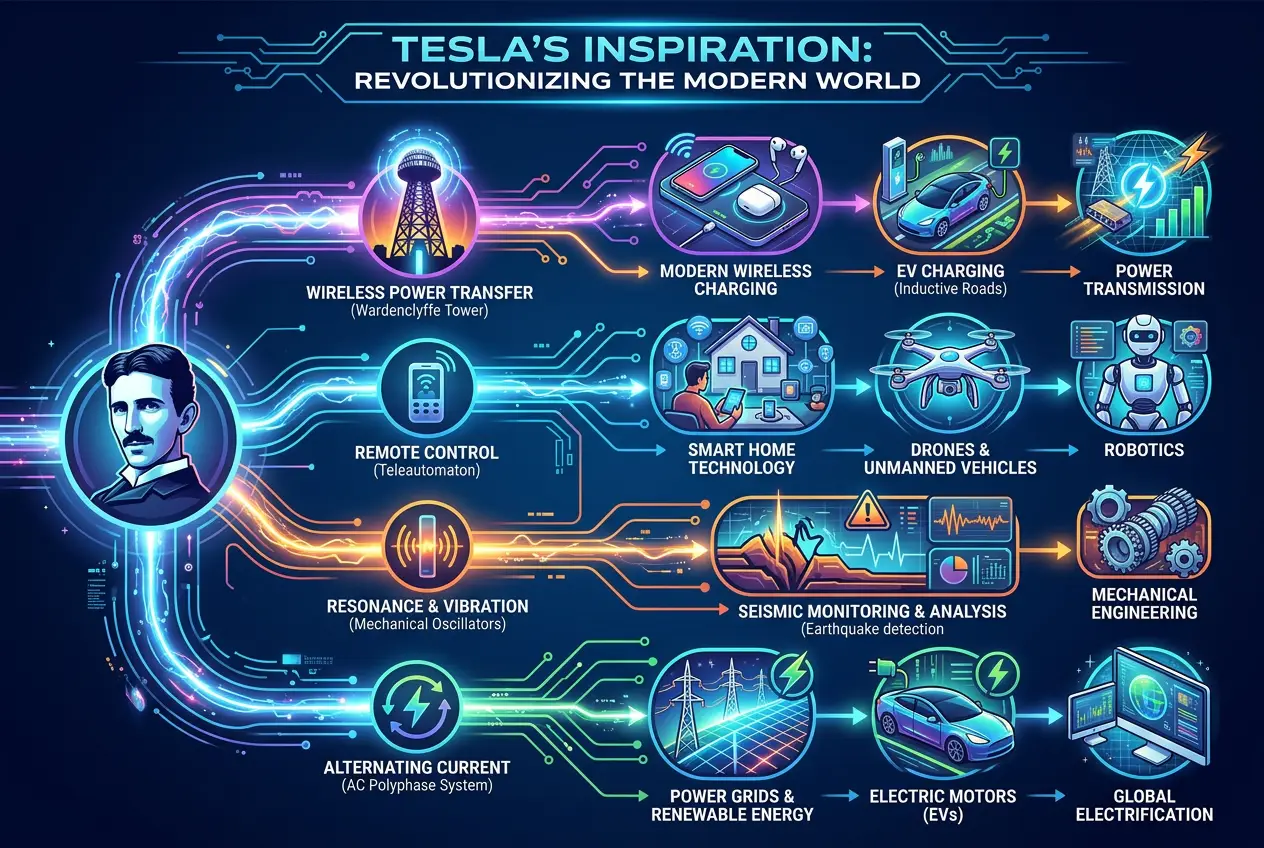 Visual explanation of Did Tesla Really Hide Free Energy from the World?