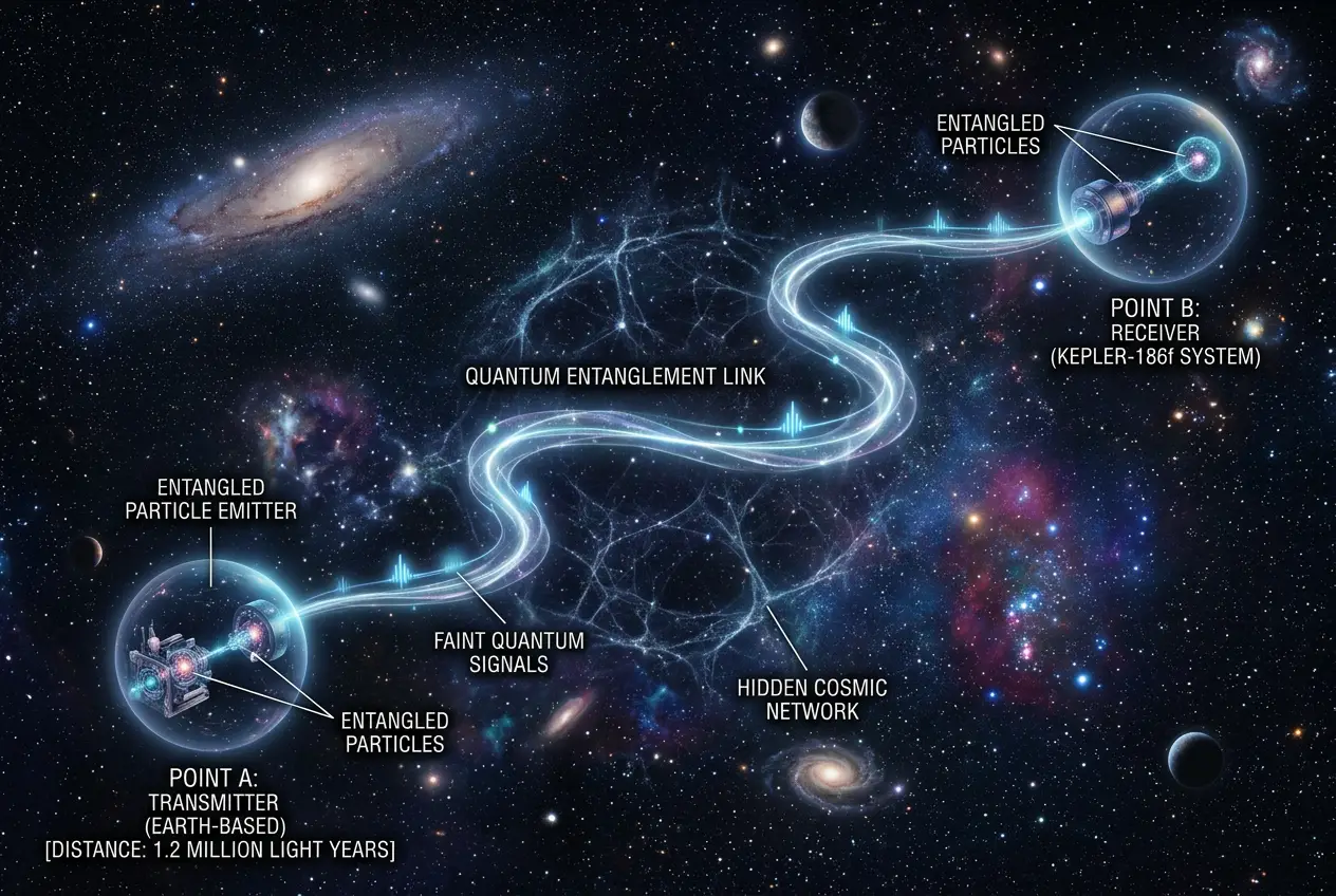 Visual explanation of Dark Matter: Is It a Cosmic Communication Network?