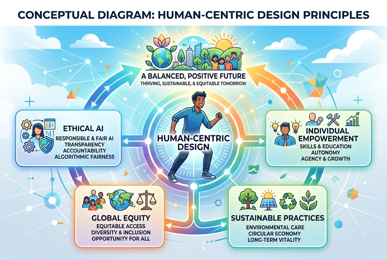 Visual explanation of Earth 2099: Will Humanity Live In Utopia Or Tech Dystopia?