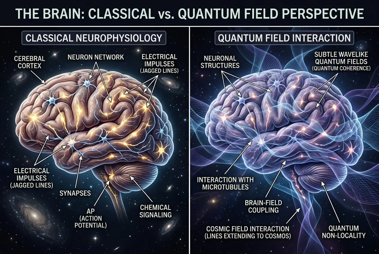Visual explanation of Are Our Brains Quantum Field Generators?