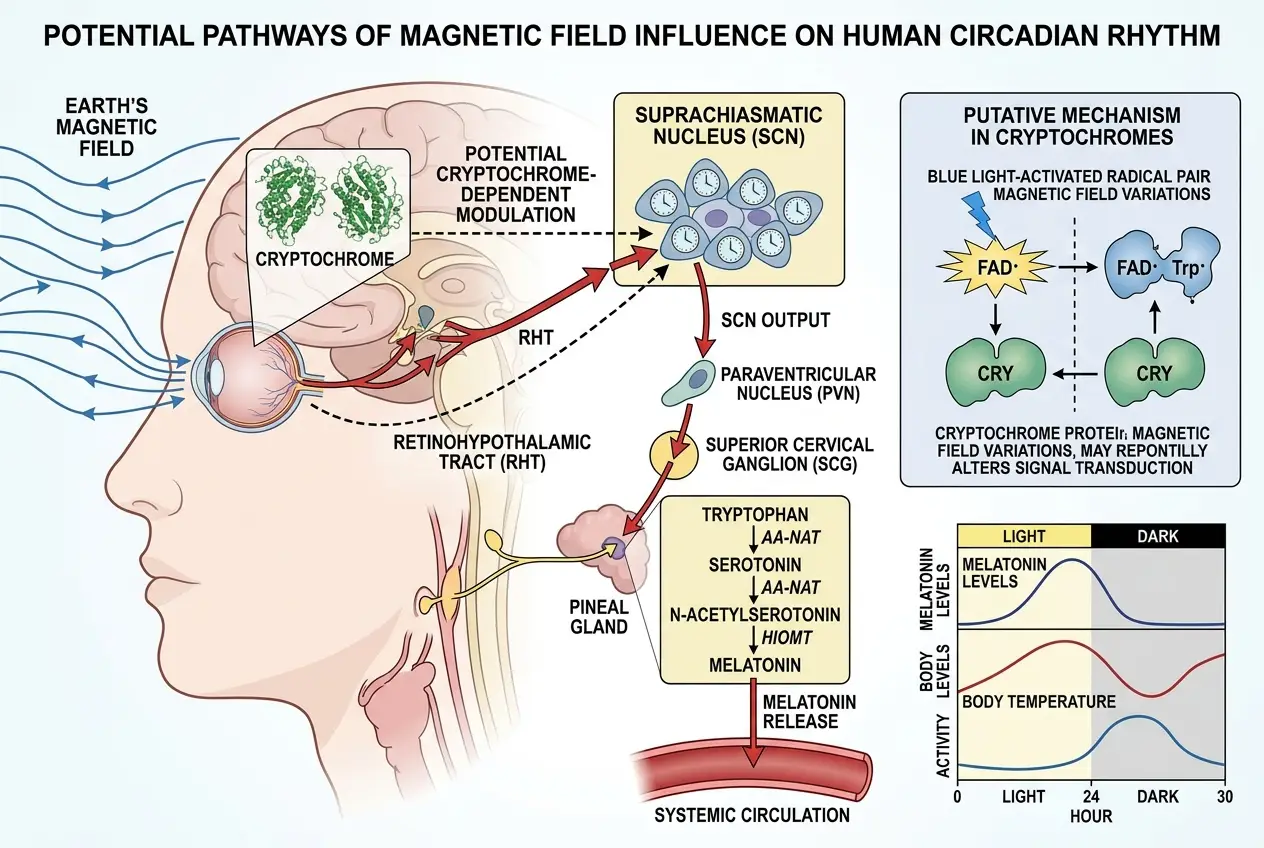 Visual explanation of Can Magnetic Fields Reshape Our Biological Clocks?