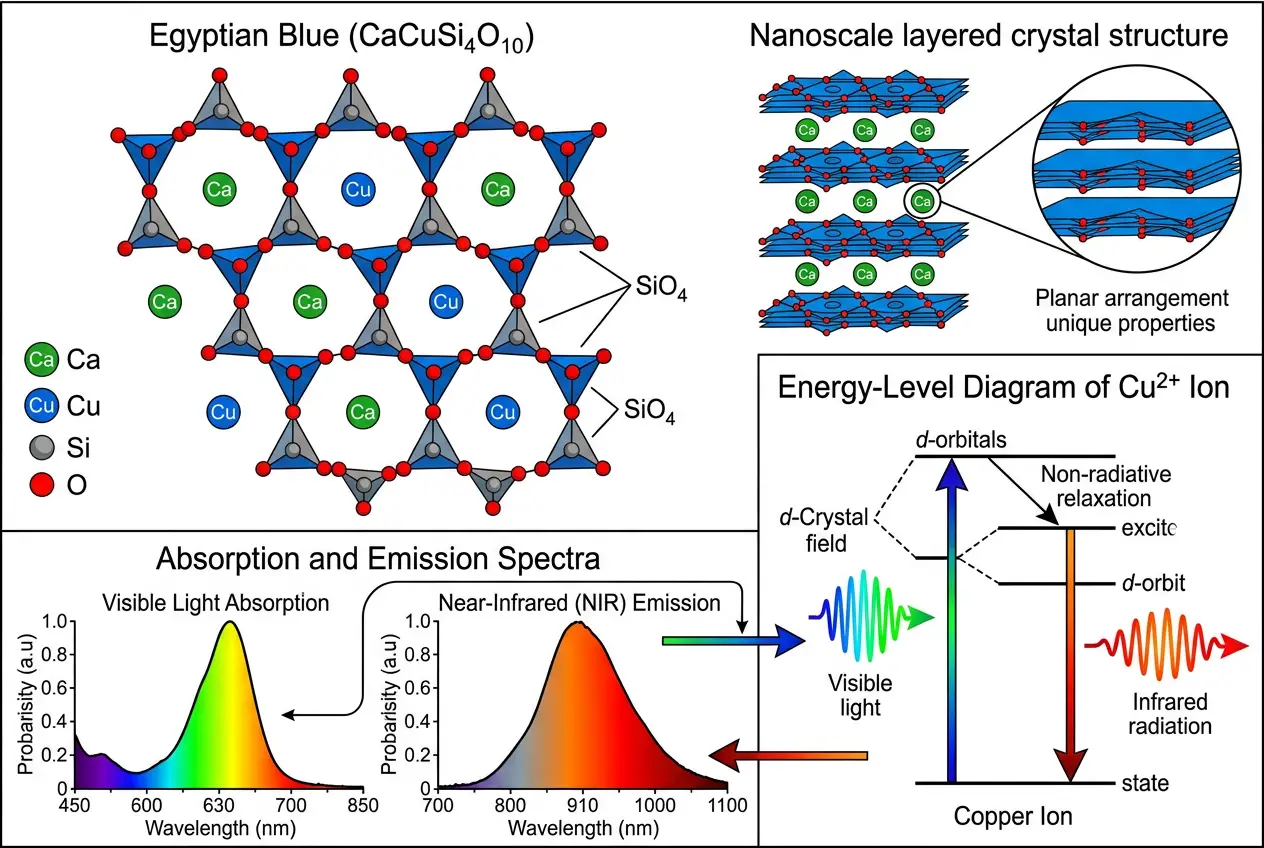 Visual explanation of Did Ancient Dyes Hold Quantum Secrets?