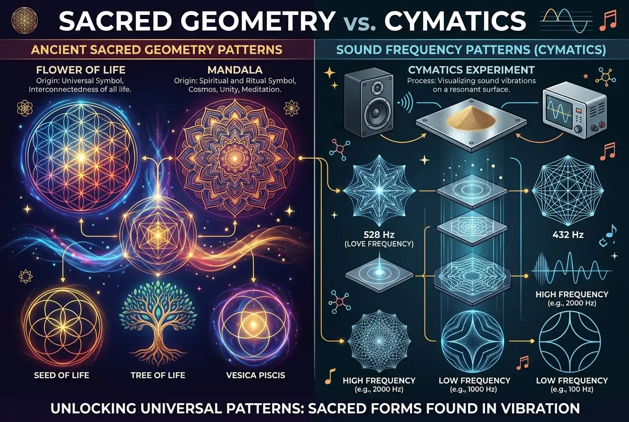 Visual explanation of Did Ancients Detect Universal Hidden Frequencies?
