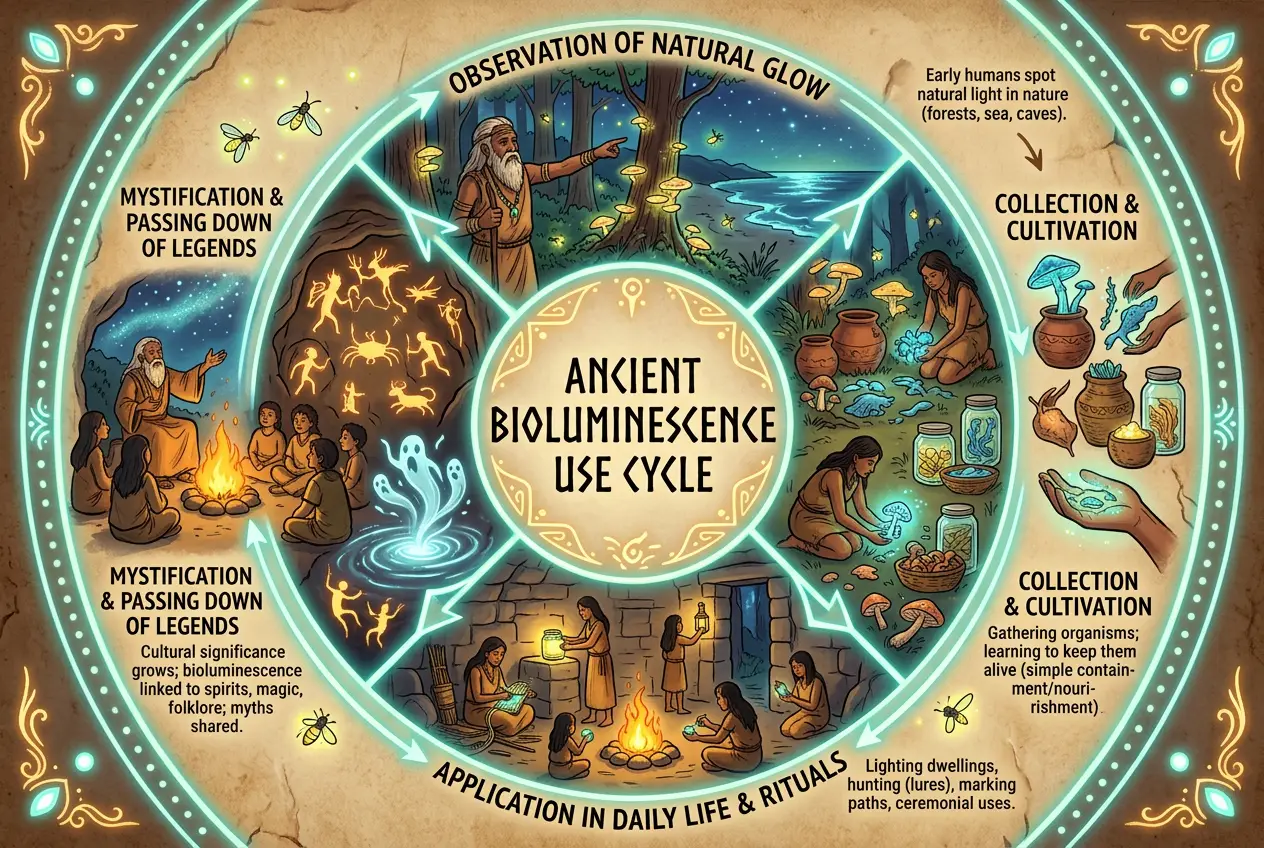Visual explanation of Did Ancients Replicate Bioluminescence?