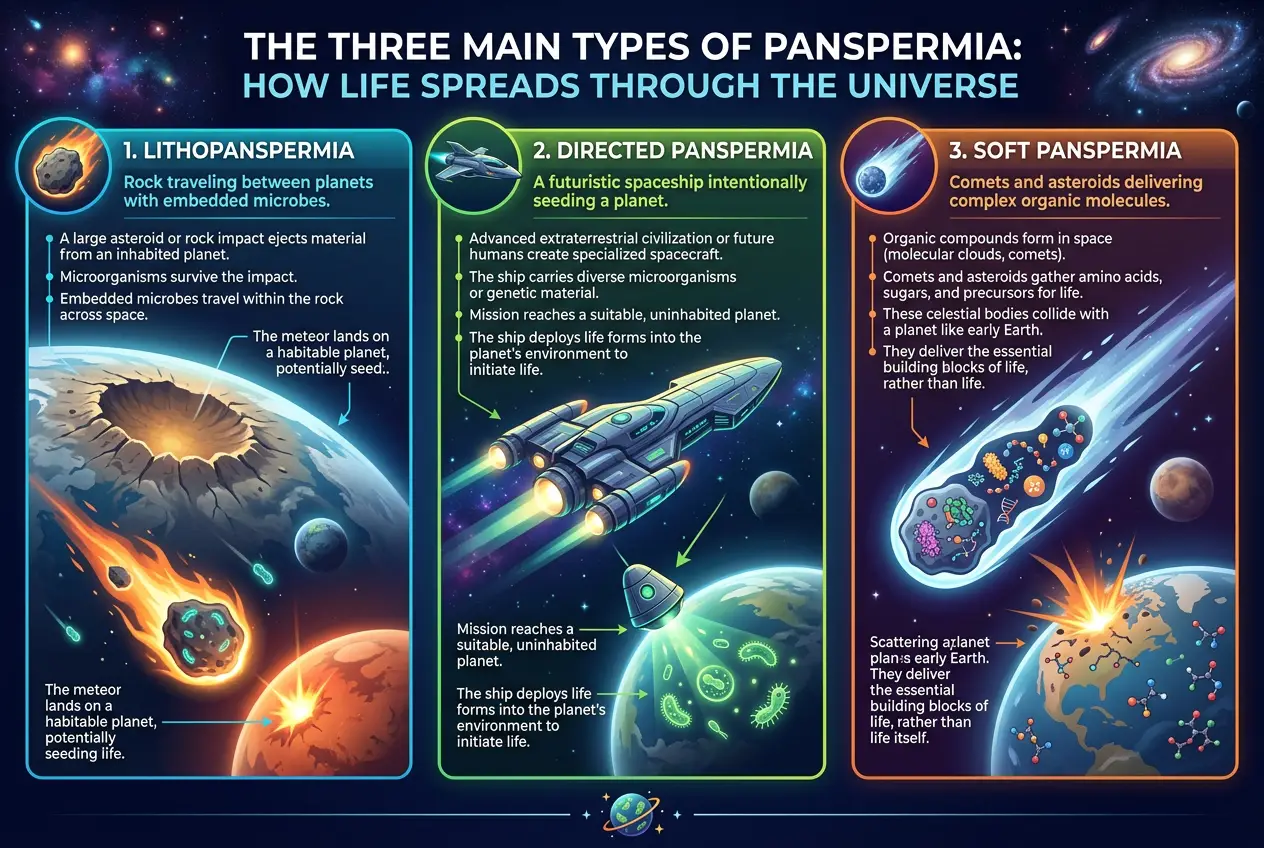 Visual explanation of Could Meteors Seed Life? The Panspermia Puzzle