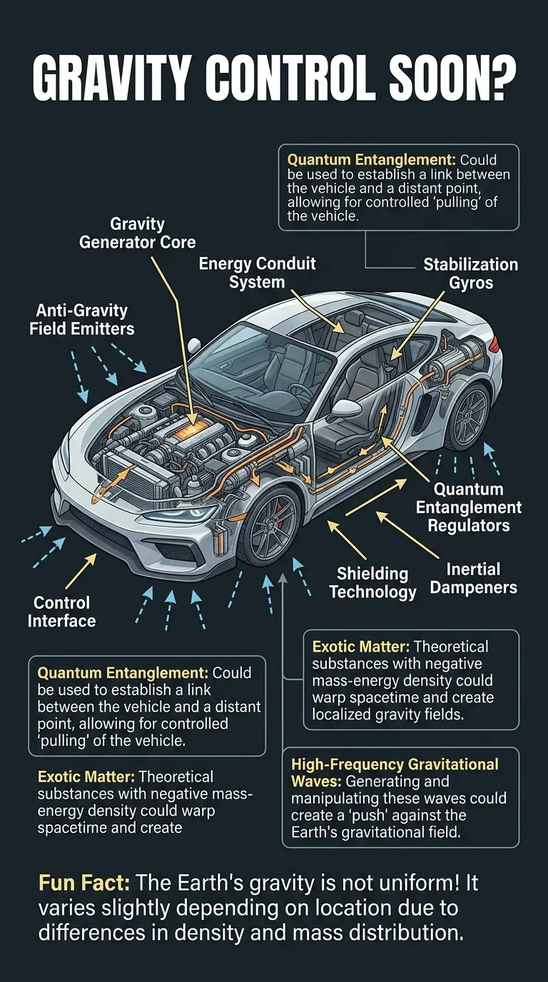 Infographic explaining the science of gravity manipulation and levitation technology, including potential methods and applications. #gravity #levitation #science #technology #innovation