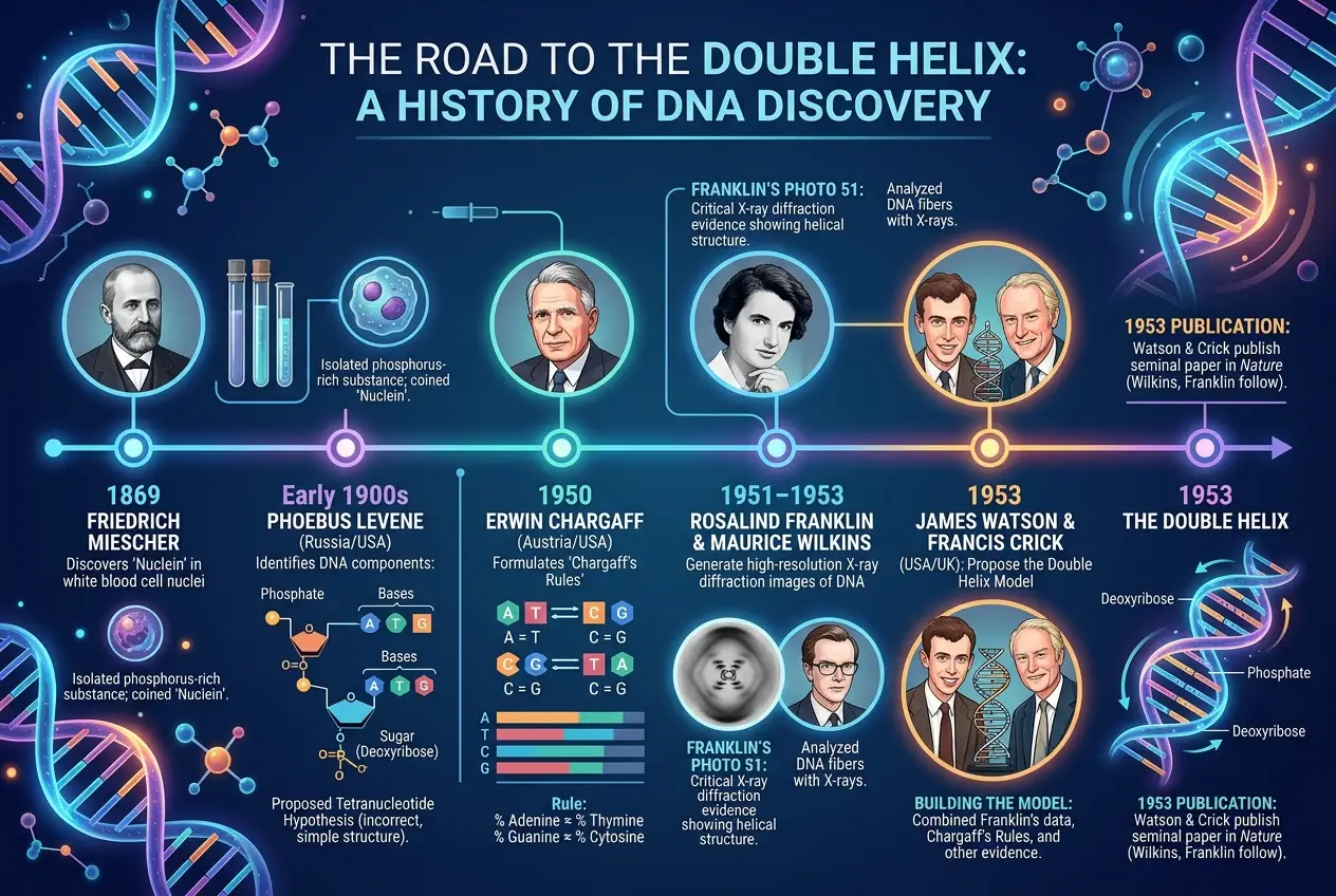 Visual explanation of Rosalind Franklin: The Unsung Heroine Who Unlocked DNA's Secret Code