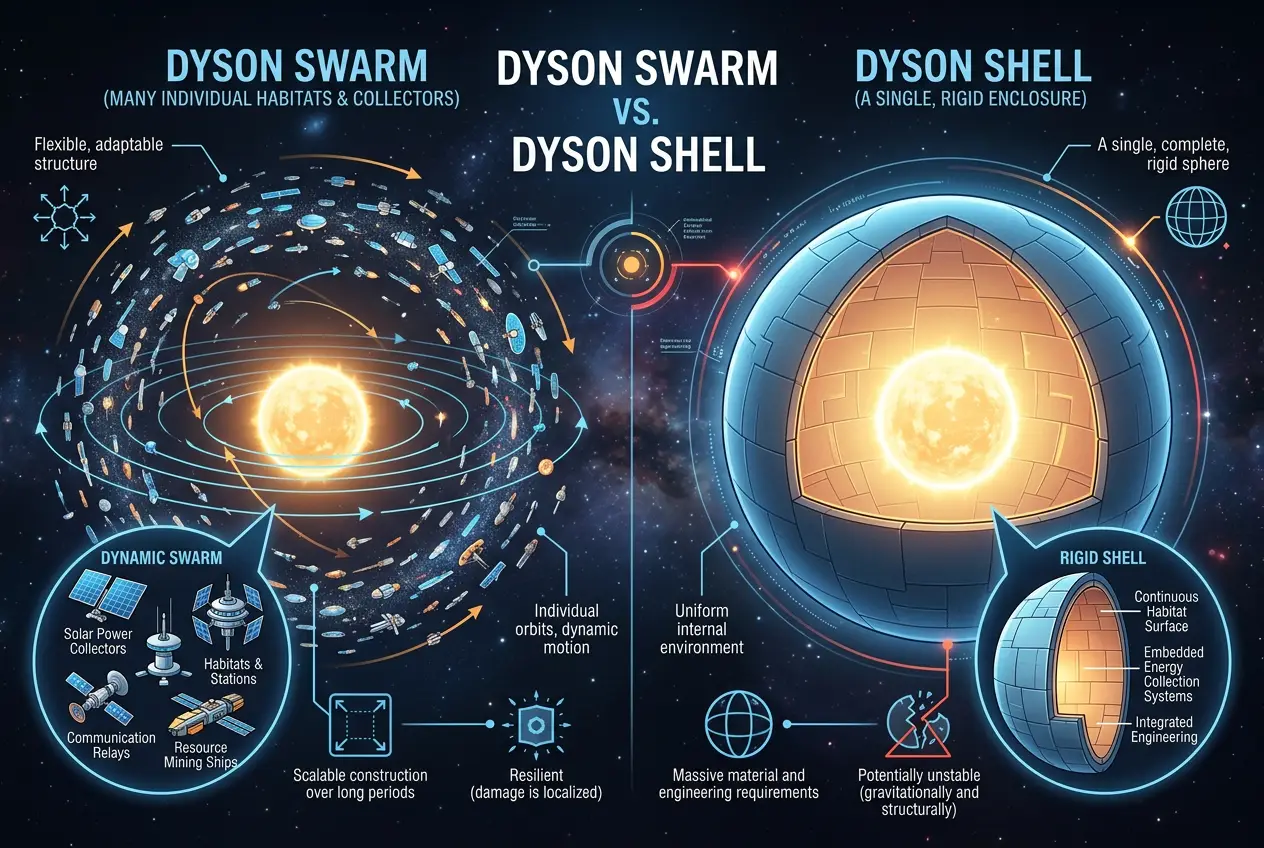 Visual explanation of Alien Megastructures: Are We Missing Cosmic Architects?