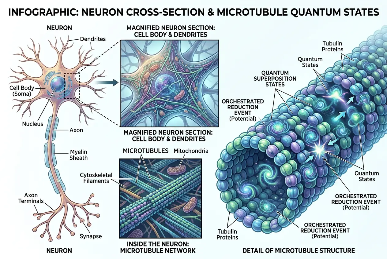 Visual explanation of Is Our Brain a Quantum Machine?