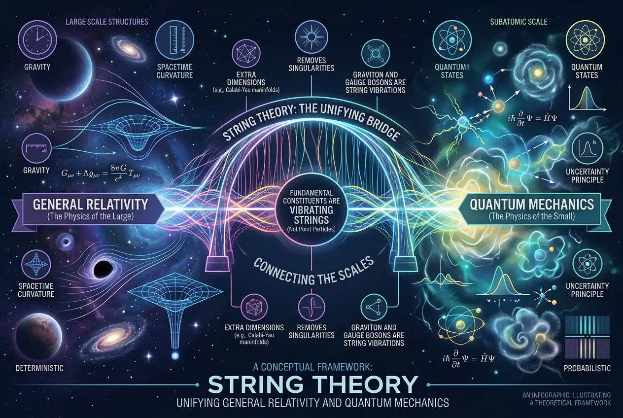 Visual explanation of Are Tiny Strings the Universe's Secret Code?