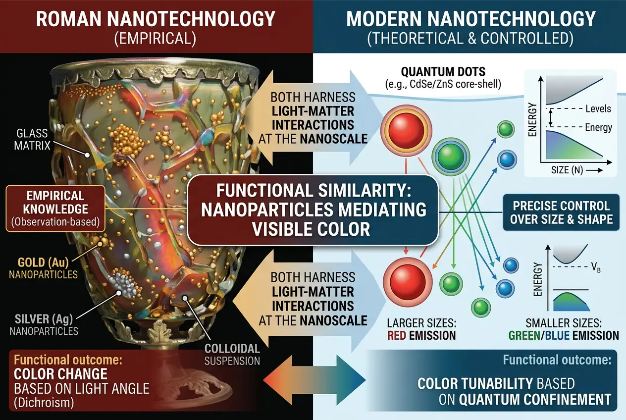 Visual explanation of Lycurgus Cup: Did Romans Use Quantum Tech?