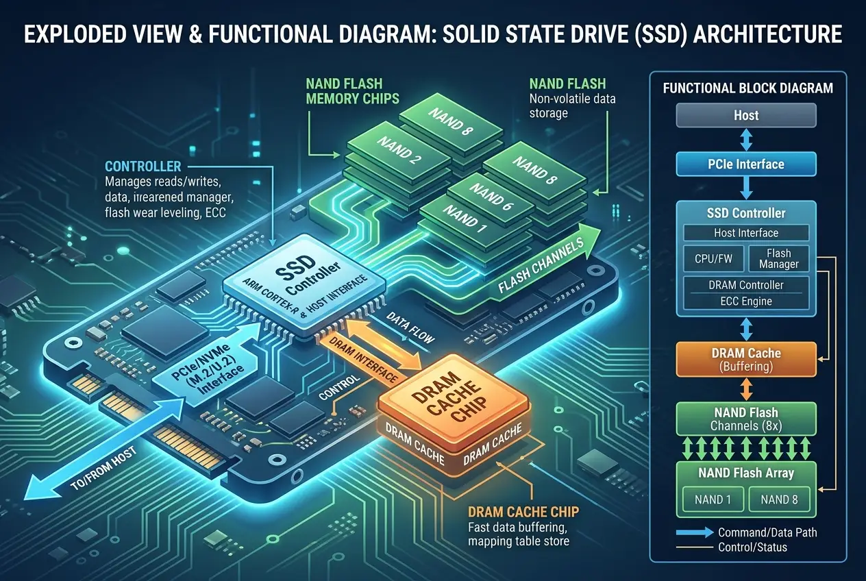Visual explanation of Does Your SSD Erase Data Instantly? Flash Storage Truth!
