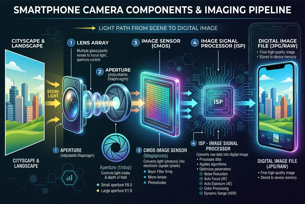 Visual explanation of Does Your Phone Camera See What You See? Unpacking Digital Vision