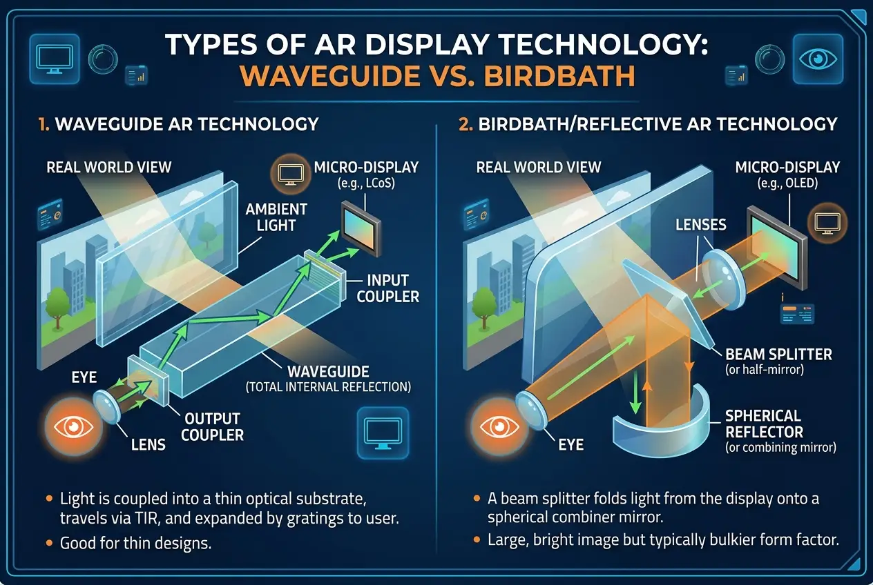 Visual explanation of How Do AR Glasses Project Images onto Reality?