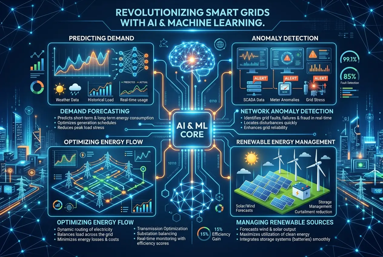 Visual explanation of Smart Grid Blackouts: How Tech Prevents Power Outages?
