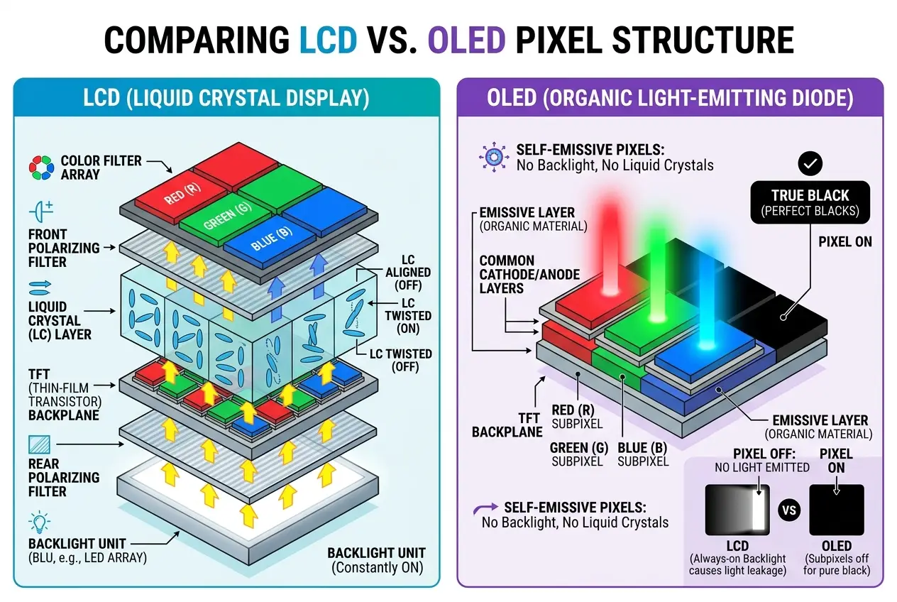 Visual explanation of Why Do Your Screens Look So Real? The Pixel's Secret Life