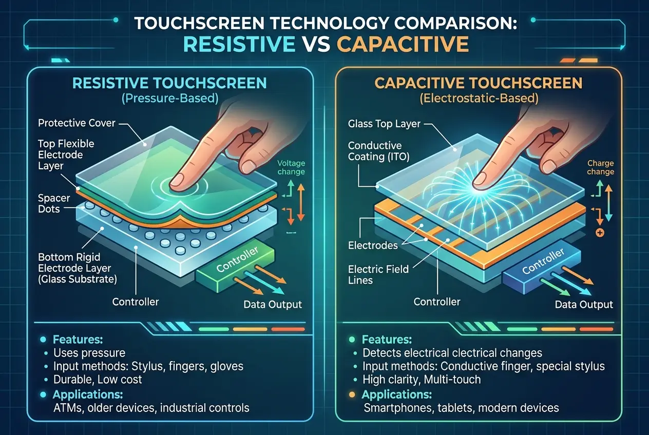 Visual explanation of How Do Touchscreens Really Sense Your Finger?