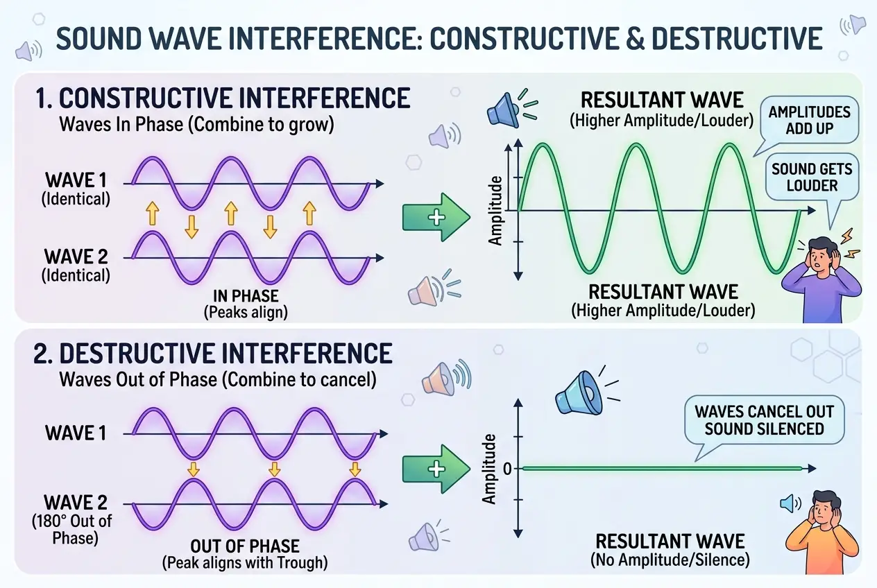 Visual explanation of How Do Noise-Canceling Headphones Silence Your World?